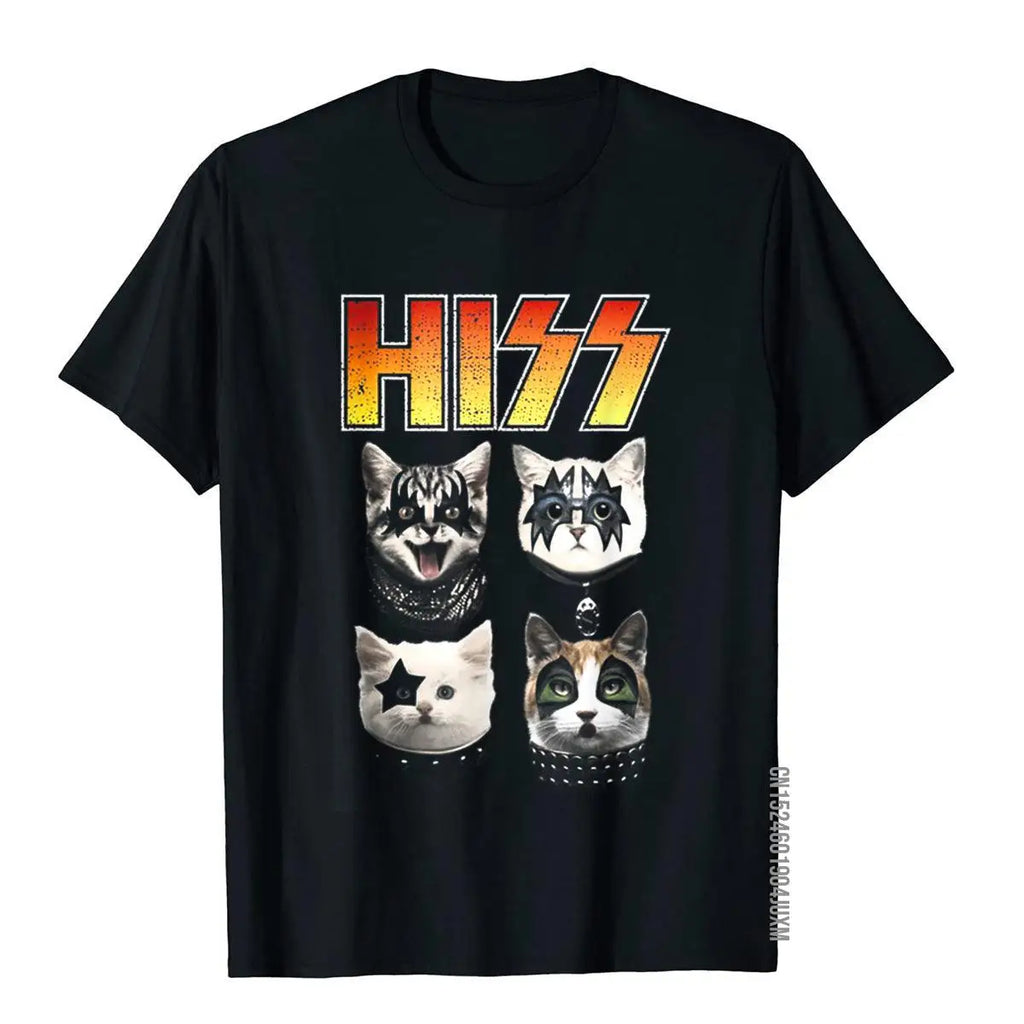 HISS Cat Rock Band T-Shirt – Funny Cat Lover Tee