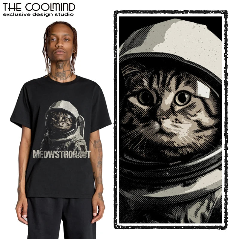 Astronaut Cat Graphic T-Shirt | Unisex Cotton Tee