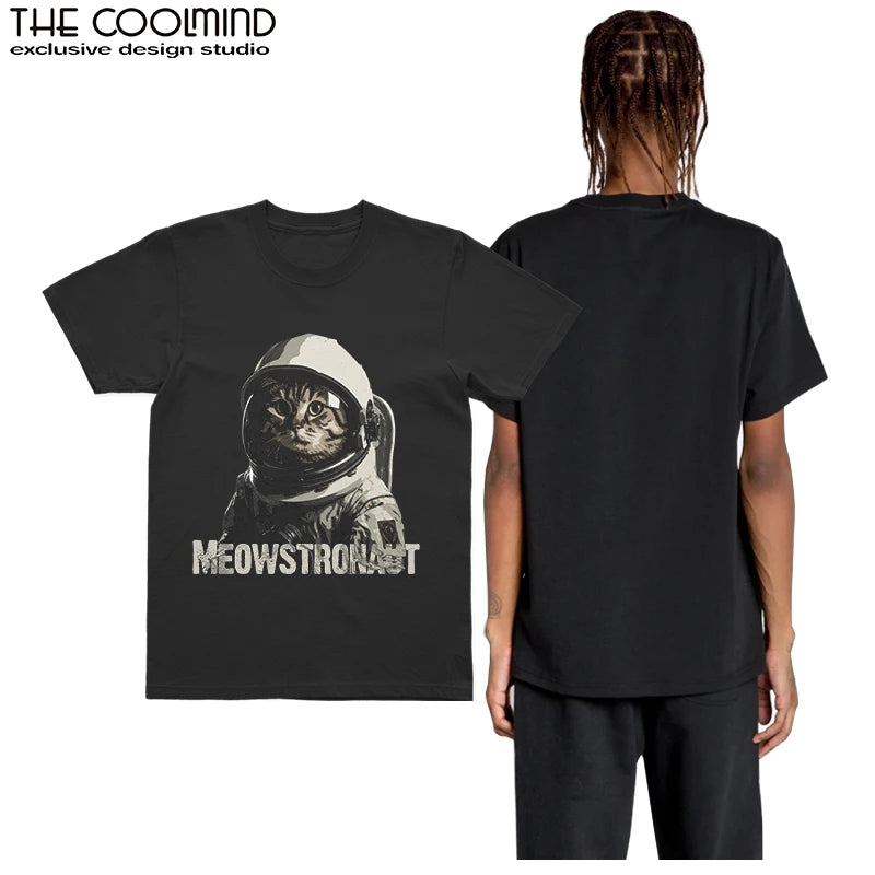 Astronaut Cat Graphic T-Shirt | Unisex Cotton Tee