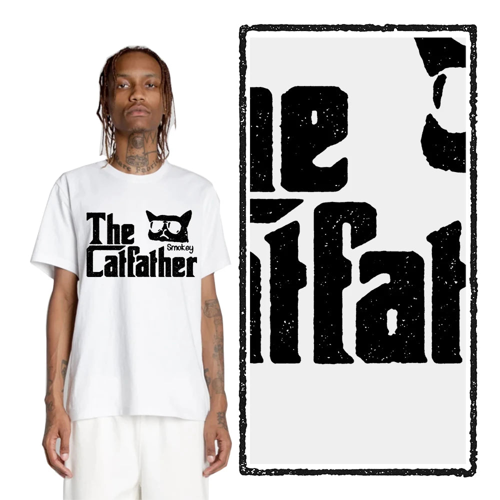 The Catfather T-Shirt | Funny Godfather Cat Parody Tee | 100% Cotton Unisex