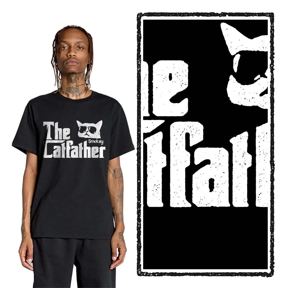 The Catfather T-Shirt | Funny Godfather Cat Parody Tee | 100% Cotton Unisex