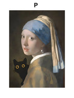 Masters & Cats Fine Art Canvas Print XII | Matisse Monet Van Gogh Inspired
