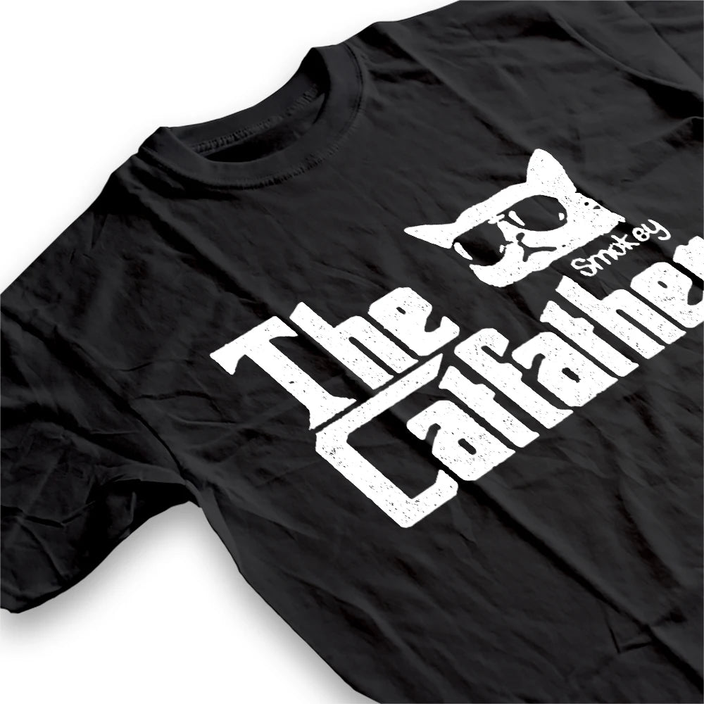 The Catfather T-Shirt | Funny Godfather Cat Parody Tee | 100% Cotton Unisex