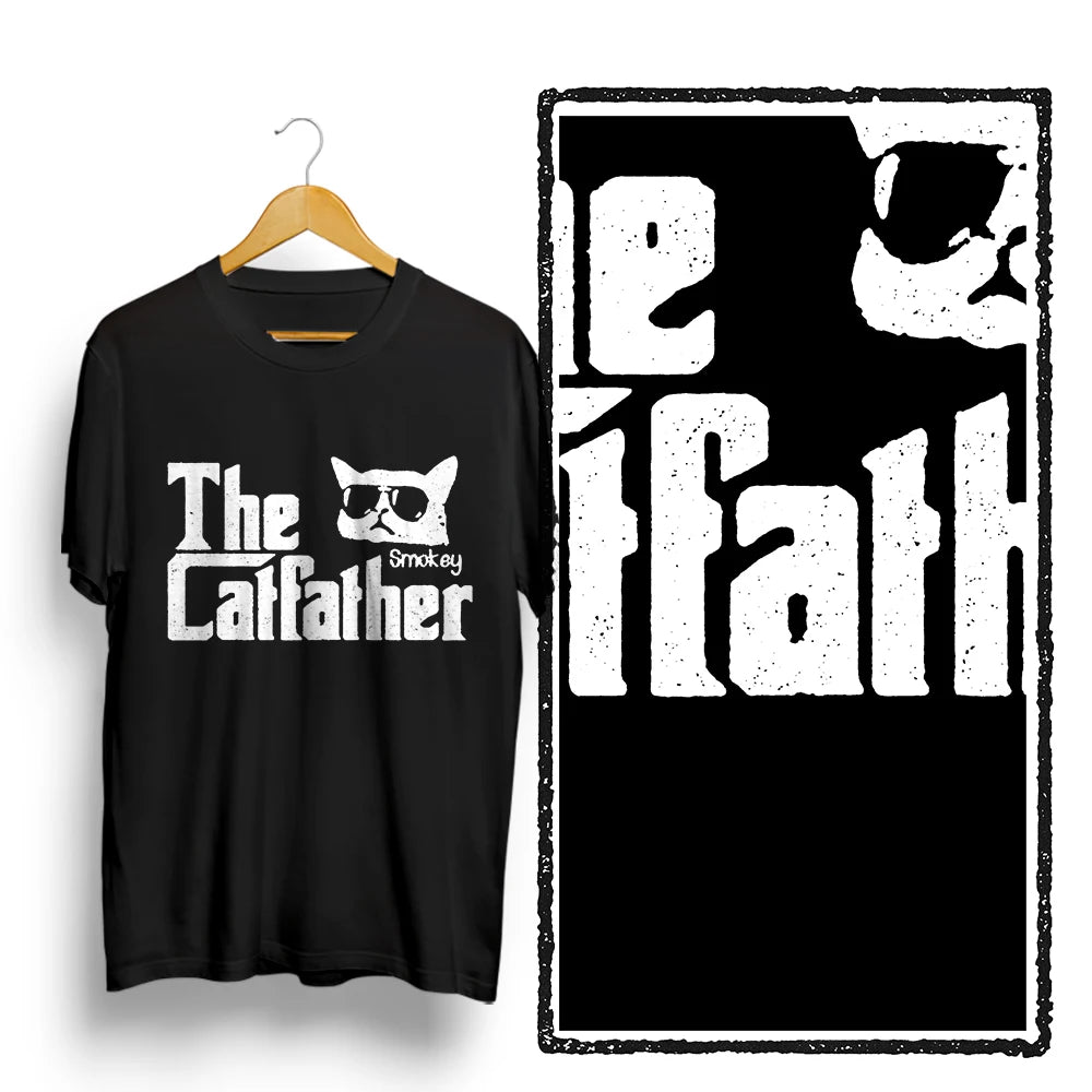 The Catfather T-Shirt | Funny Godfather Cat Parody Tee | 100% Cotton Unisex