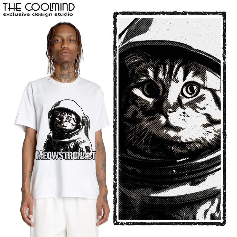 Astronaut Cat Graphic T-Shirt | Unisex Cotton Tee