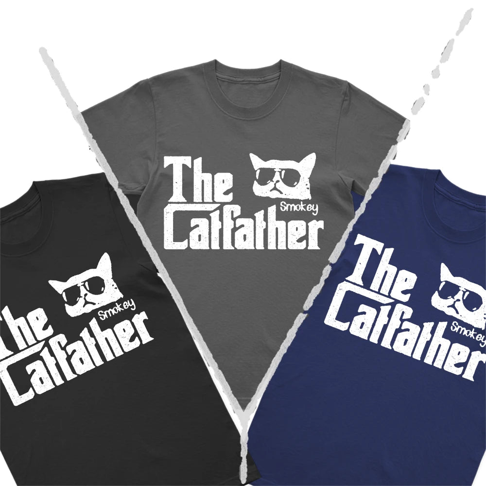 The Catfather T-Shirt | Funny Godfather Cat Parody Tee | 100% Cotton Unisex