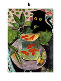 Masters & Cats Fine Art Canvas Print XI | Matisse Monet Van Gogh Inspired