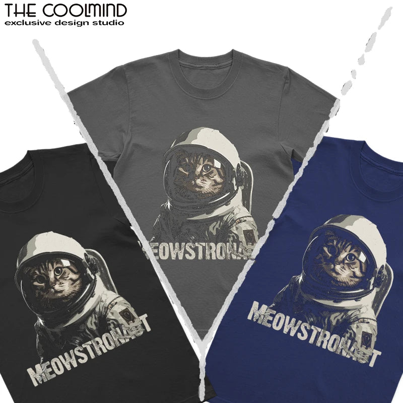 Astronaut Cat Graphic T-Shirt | Unisex Cotton Tee