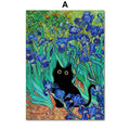 Masters & Cats Fine Art Canvas Print IV | Matisse Monet Van Gogh Inspired